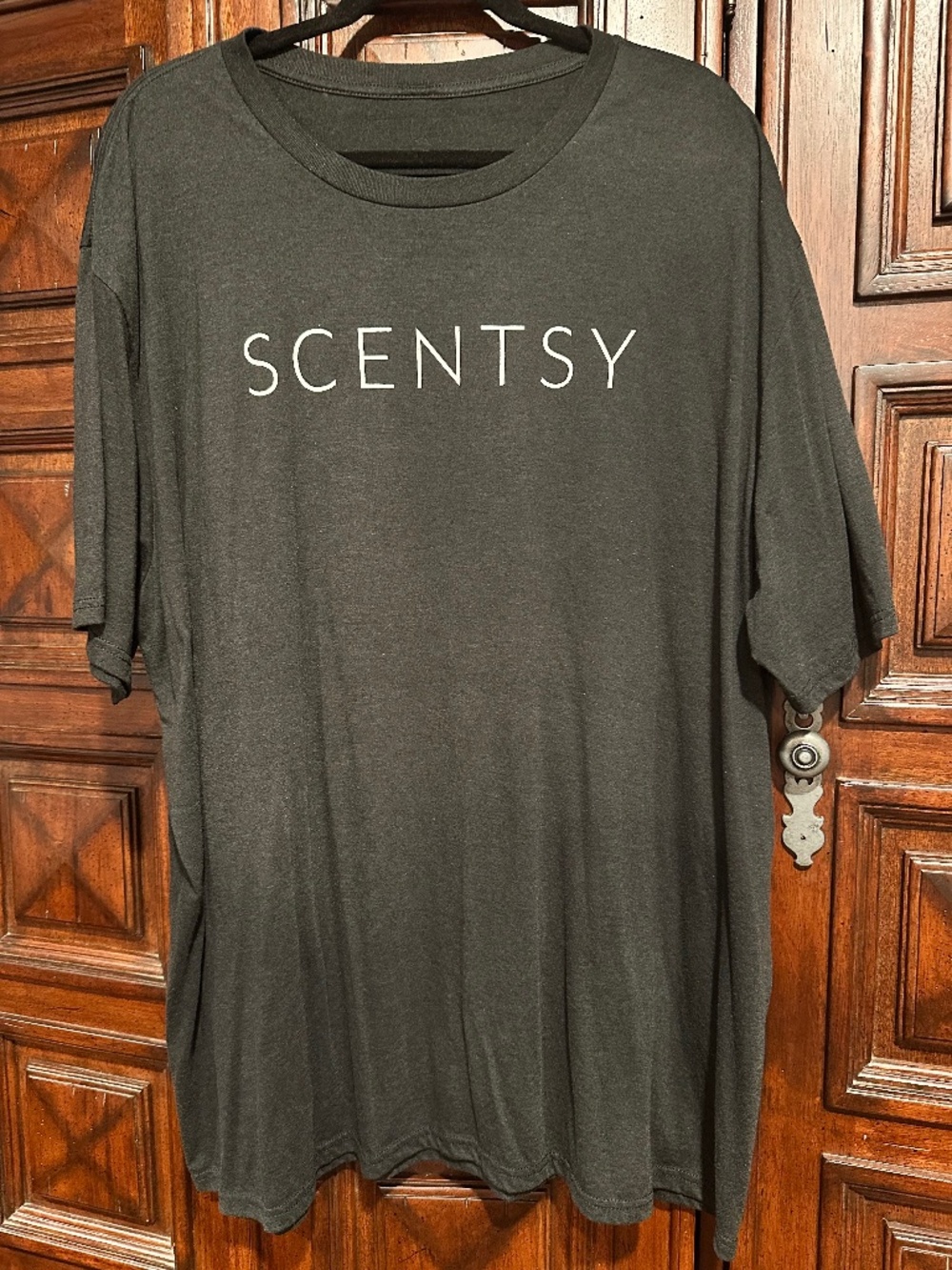 SCENTSY Consultant 3X t-shirt Charcoal color Worn with some fuzzies on it